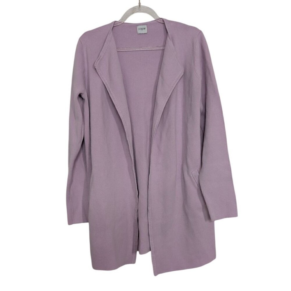 J Crew Factory Vanessa Sweater Jacket Womens Size Small Lavender Purple Cotton